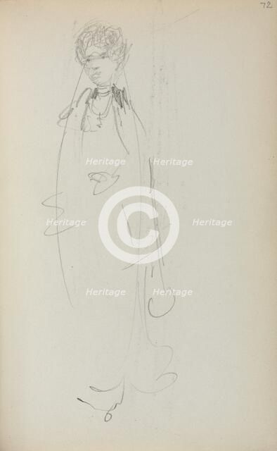 Italian Sketchbook: Standing Woman (page 72), 1898-1899. Creator: Maurice Prendergast (American, 1858-1924).