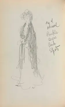 Italian Sketchbook: Standing Woman with Shawl (page 53), 1898-1899. Creator: Maurice Prendergast (American, 1858-1924)