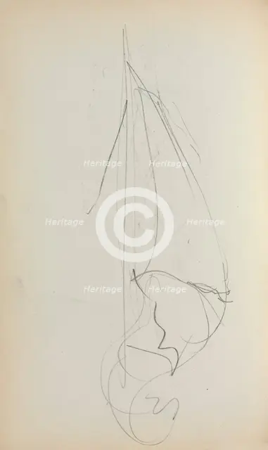 Italian Sketchbook: Sail (page 73), 1898-1899. Creator: Maurice Prendergast (American, 1858-1924).
