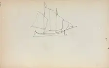 Italian Sketchbook: Sailboat (page 224), 1898-1899. Creator: Maurice Prendergast (American, 1858-1924)