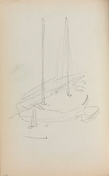 Italian Sketchbook: Sailboat (page 60), 1898-1899. Creator: Maurice Prendergast (American, 1858-1924)