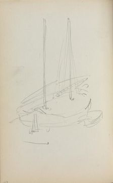 Italian Sketchbook: Sailboat (page 60), 1898-1899. Creator: Maurice Prendergast (American, 1858-1924)