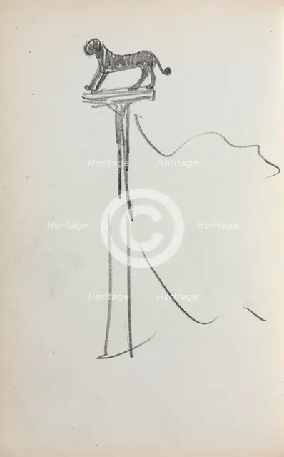 Italian Sketchbook: San Marco Lion (?) (page 39), 1898-1899. Creator: Maurice Prendergast (American, 1858-1924).