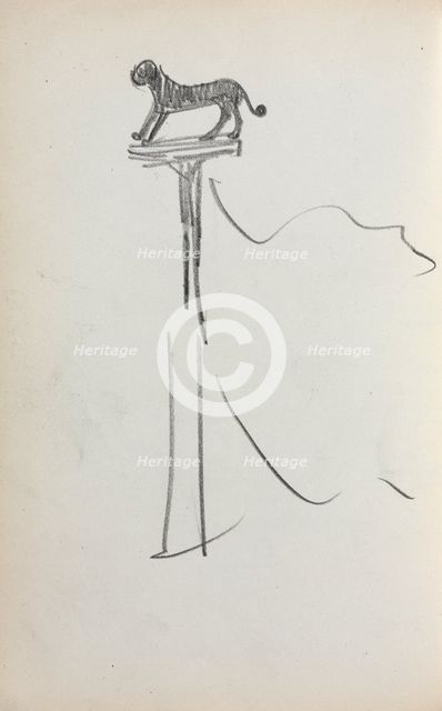 Italian Sketchbook: San Marco Lion (?) (page 39), 1898-1899. Creator: Maurice Prendergast (American, 1858-1924).