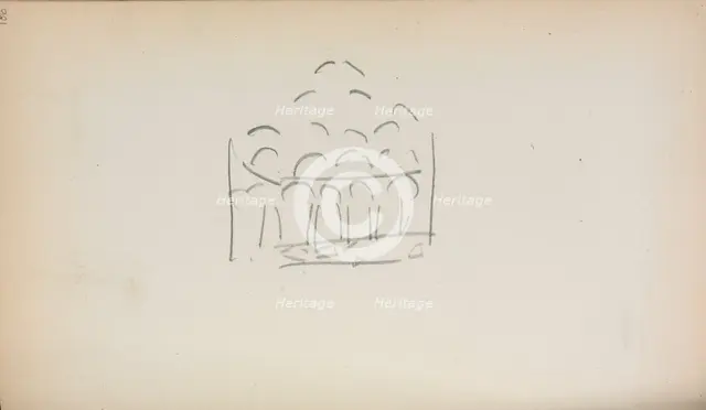 Italian Sketchbook: San Marco (page 186), 1898-1899. Creator: Maurice Prendergast (American, 1858-1924).