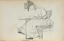 Italian Sketchbook: Seated Woman (page 107), 1898-1899. Creator: Maurice Prendergast (American, 1858-1924)