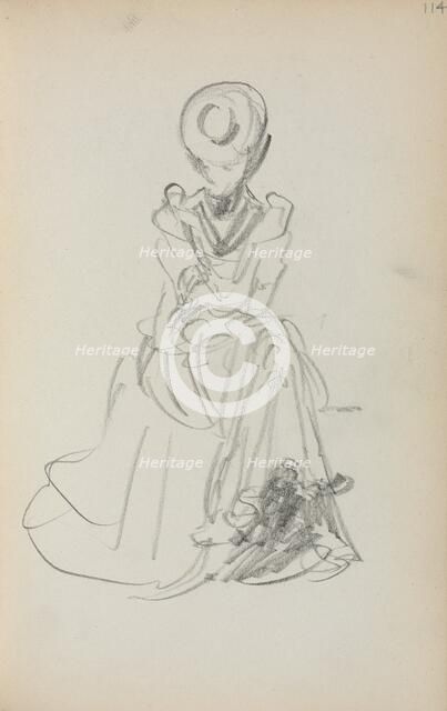 Italian Sketchbook: Seated Woman (page 114), 1898-1899. Creator: Maurice Prendergast (American, 1858-1924).