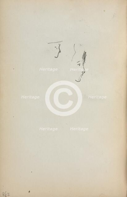 Italian Sketchbook: Two Profiles (page 258), 1898-1899. Creator: Maurice Prendergast (American, 1858-1924).