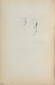 Italian Sketchbook: Two Profiles (page 258), 1898-1899. Creator: Maurice Prendergast (American, 1858-1924)