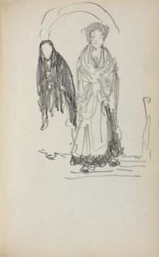 Italian Sketchbook: Two Standing Women (page 123), 1898-1899. Creator: Maurice Prendergast (American, 1858-1924)