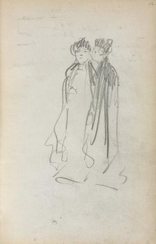Italian Sketchbook: Two Standing Women (page 4), 1898-1899. Creator: Maurice Prendergast (American, 1858-1924)