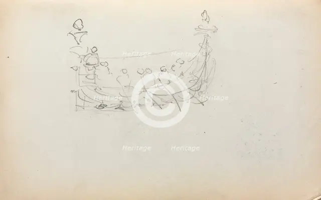 Italian Sketchbook: Venetian Boat (page 29), 1898-1899. Creator: Maurice Prendergast (American, 1858-1924).