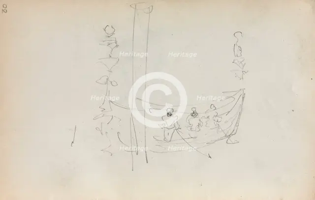 Italian Sketchbook: Venetian Boat (page 30), 1898-1899. Creator: Maurice Prendergast (American, 1858-1924).