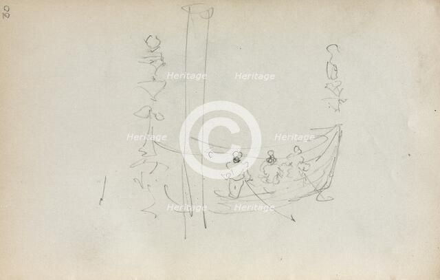 Italian Sketchbook: Venetian Boat (page 30), 1898-1899. Creator: Maurice Prendergast (American, 1858-1924).