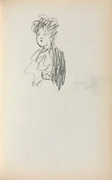 Italian Sketchbook: Woman, bust length (page 127), 1898-1899. Creator: Maurice Prendergast (American, 1858-1924)