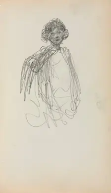 Italian Sketchbook: Woman, waist length (page 217), 1898-1899. Creator: Maurice Prendergast (American, 1858-1924)
