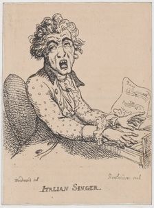 Italian Singer, April 1808., April 1808. Creator: Thomas Rowlandson
