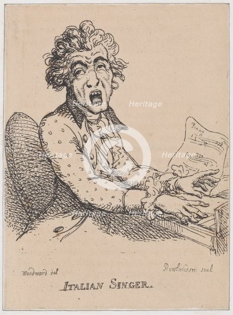 Italian Singer, April 1808., April 1808. Creator: Thomas Rowlandson.