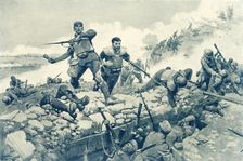 Italian Soldiers Equipped with Breast-plates 1917. Creator: Unknown