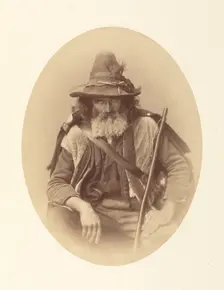 Italian Street Musician (Pifferaro), about 1855. Creator: Gustave Le Gray