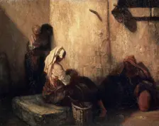 Italian Street Scene 1849. Artist: Alexandre Gabriel Decamps