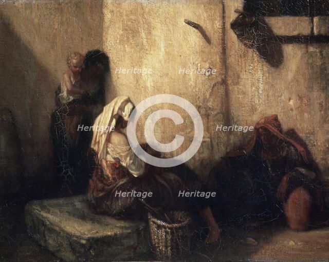 'Italian Street Scene', 1849.  Artist: Alexandre Gabriel Decamps