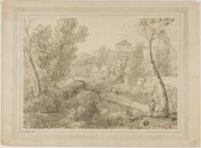 Italianate Landscape with Buildings, Aqueduct, c. 1774. Creator: Unknown