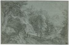 Italianate Landscape with Church on Cliff, n.d. Creator: Gaspard Dughet