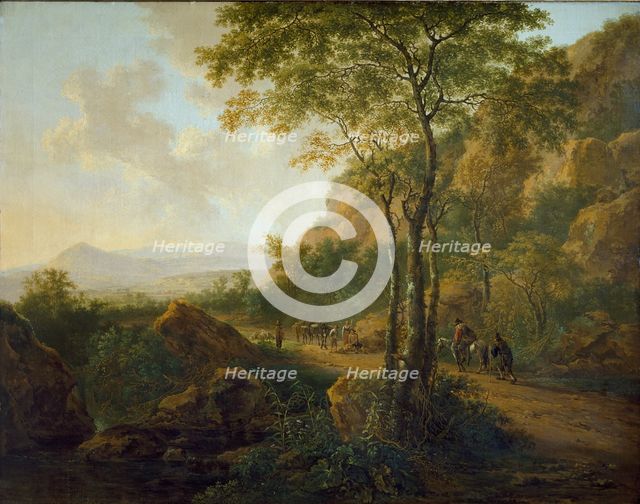 Italianate Landscape with Muleteers, c1629-1652. Artist: Jan Dirksz Both.