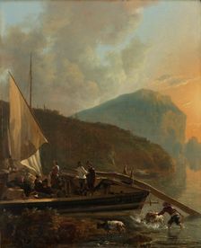 Italianate River Landscape, c.1650-c.1655. Creator: Adam Pynacker