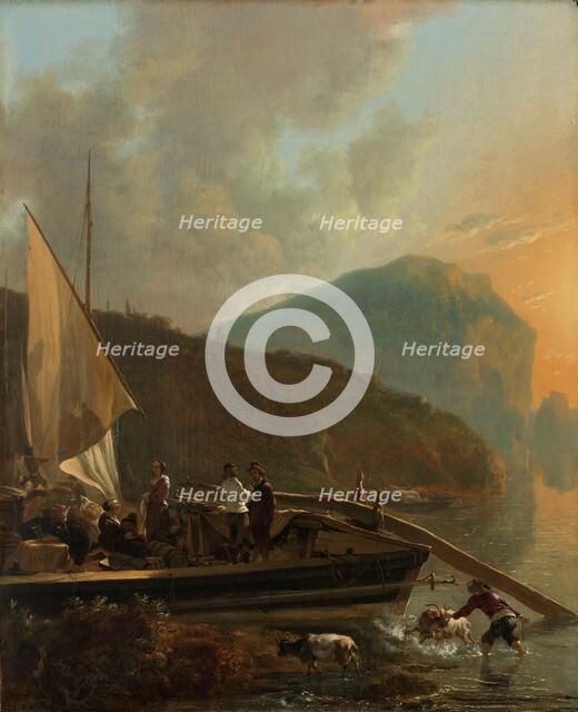 Italianate River Landscape, c.1650-c.1655. Creator: Adam Pynacker.