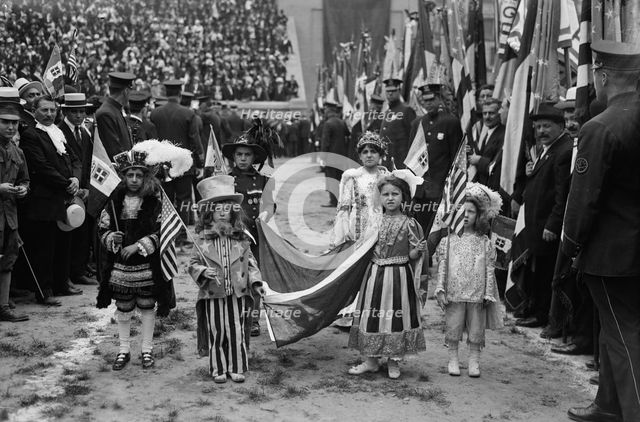 Italians in stadium, 1917. Creator: Bain News Service.