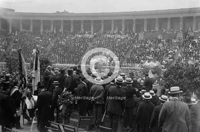 Italians in stadium, 23 Jun 1917. Creator: Bain News Service.