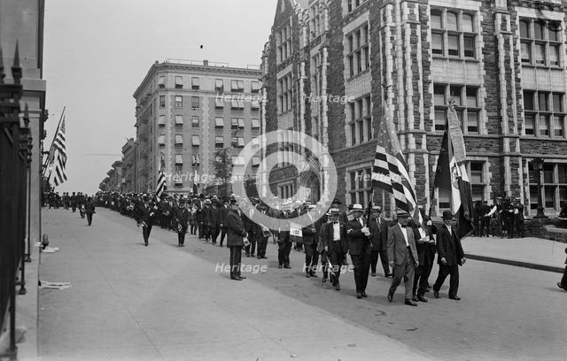 Italians marching to stadium, 23 Jun 1917. Creator: Bain News Service.