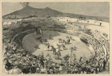 Italy. The Festival of Pompei, The circus of gladiators , 1884. Creator: Auguste Louis Lepère (French, 1849-1918)