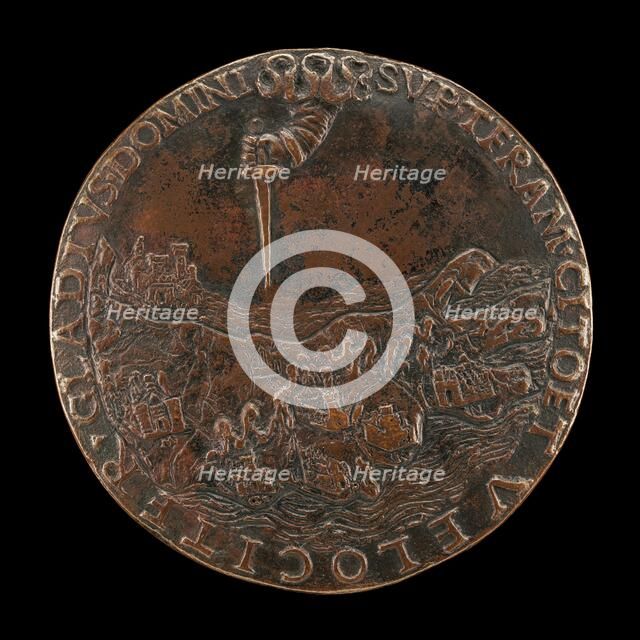 Italy Threatened by the Hand of God [reverse], c. 1497. Creator: Unknown.