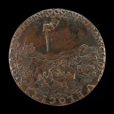 Italy Threatened by the Hand of God [reverse], c. 1497. Creator: Unknown
