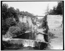 Ithaca Falls Gorge near power house, Ithaca, c1900. Creator: Unknown
