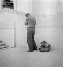 Itinerant worker, Fort Worth, Texas, 1936. Creator: Dorothea Lange
