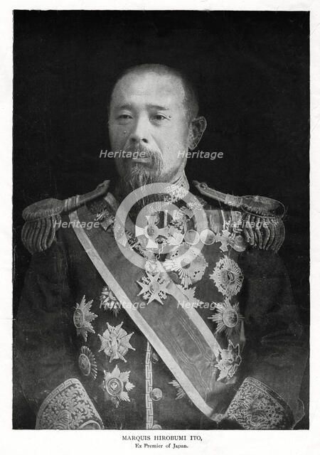 Ito Hirobumi, first Prime Minister of Japan, 1908. Artist: Unknown