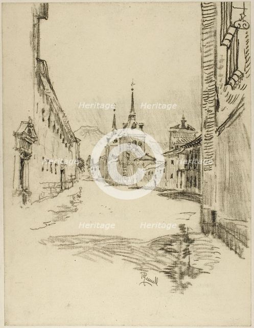 Its Streets are Wide and Silent, c. 1903. Creator: Joseph J Pennell.