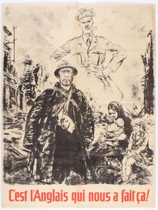It's the English who did this to us. (Vichy France Propaganda Poster), 1940. Creator: Matejko, Theo (1893-1946)