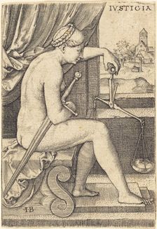 Iusticia (Justice). Creator: Master I. B.