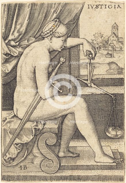 Iusticia (Justice). Creator: Master I. B..