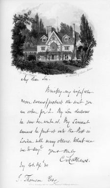 Ivy Cottage, Highgate, residence of Charles Mathews, early 19th century, (1840)