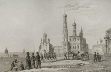 Ivan the Great Bell Tower, Moscow, Russia, 1839. Creator: Samuel Cholet