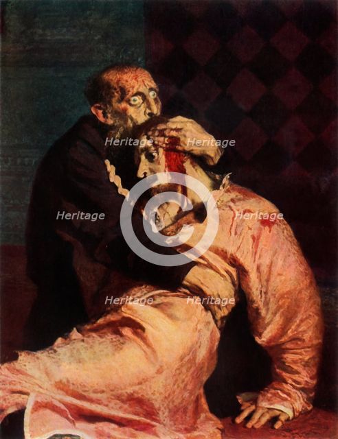'Ivan the Terrible and His Son Ivan on November 16, 1581', 1885, (1965).  Creator: Il'ya Repin.