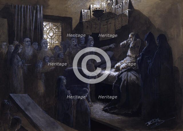 'Ivan the Terrible and the Ghosts of His Victims', 19th or early 20th century. Artist: Mikhail Petrovich Klodt