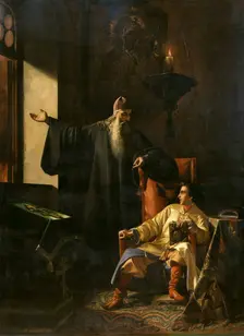Ivan the Terrible and the priest Silvester during the Fire of Moscow on 1547 1856. Creator: Pleshanov, Pavel Fyodorovich (1829-1882)