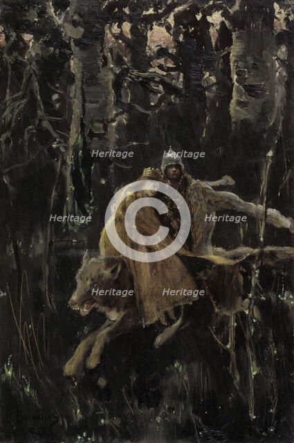 Ivan Tsarevich, 1880. Creator: Viktor Mihajlovic Vasnecov.